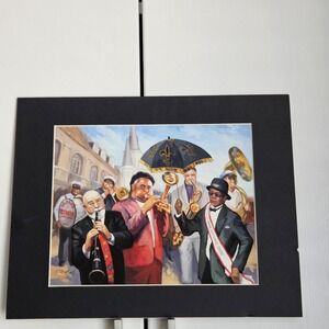 Alla‎ Baltas Louisiana artist New Orleans vibrant Traditional Jazz Band painting